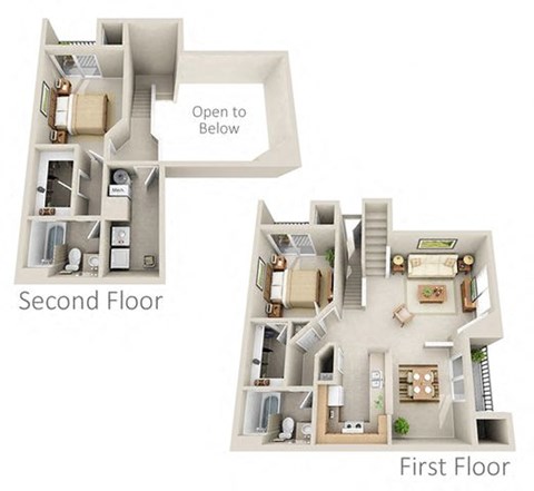 Homebound Two Bedroom Apartment Floor Plan